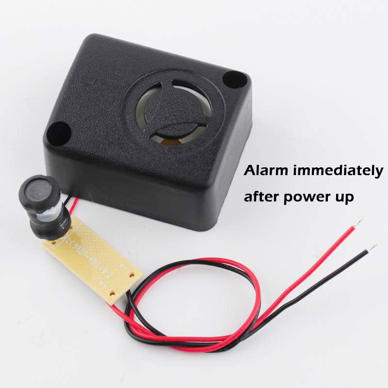 Wishiot 12V DC Black Mini Piezo Alarm Siren 110dB Insurance Safes Anti-Theft Alarm High-Decibel Buzzer for Carï¼ˆPack of 5ï¼‰ - Image 3